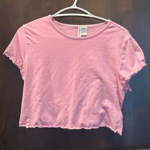Pink H and M crop top